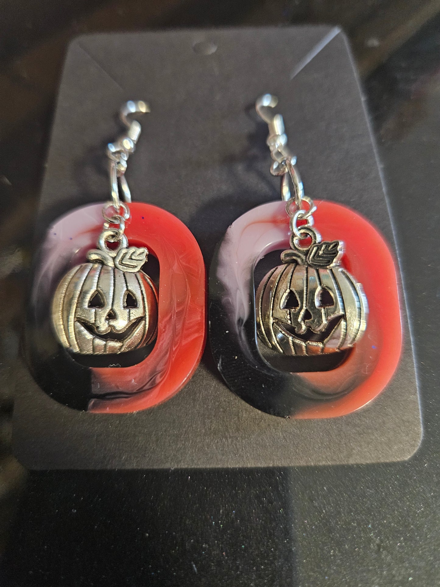 Jack-o-lantern earrings