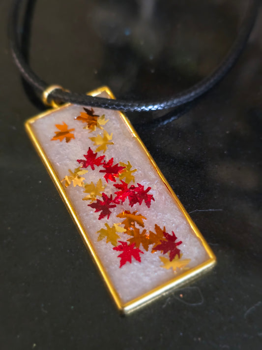 Fall leaves necklace