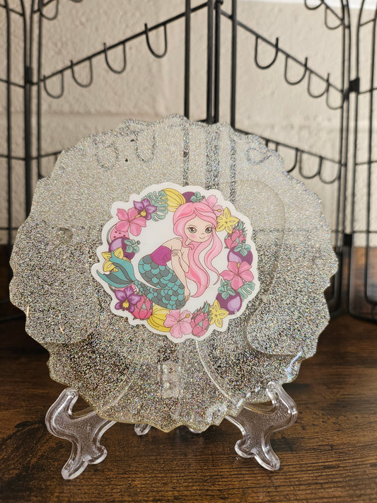 Candle coaster Pink Mermaid