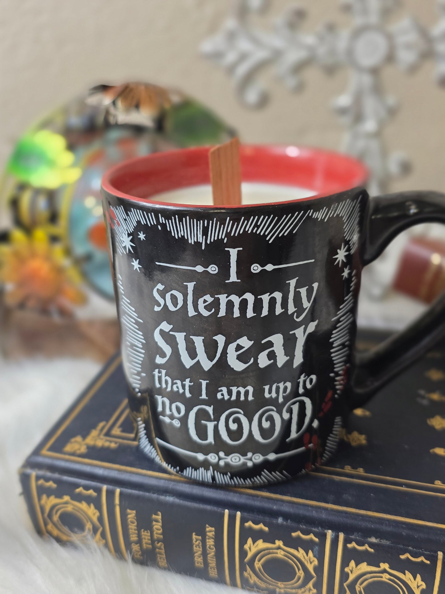 Coffee Cup Candle Up to No Good