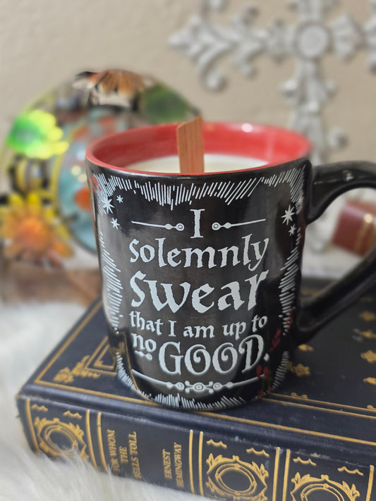 Coffee Cup Candle Up to No Good