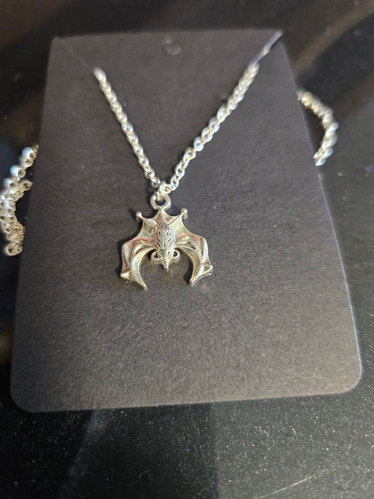 Hanging bat necklace