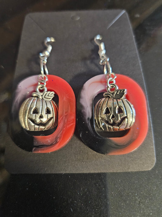 Jack-o-lantern earrings