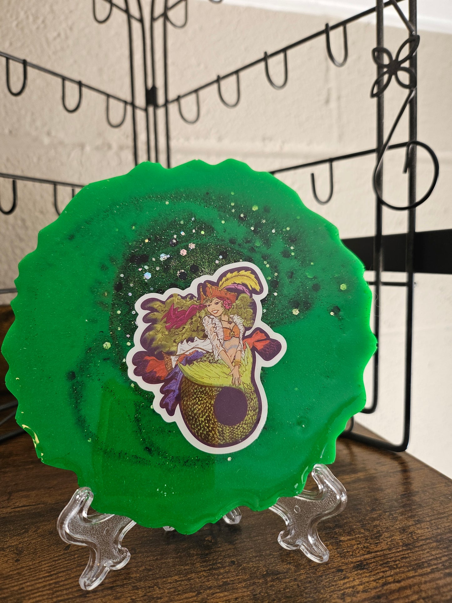 Candle coaster Green Mermaid
