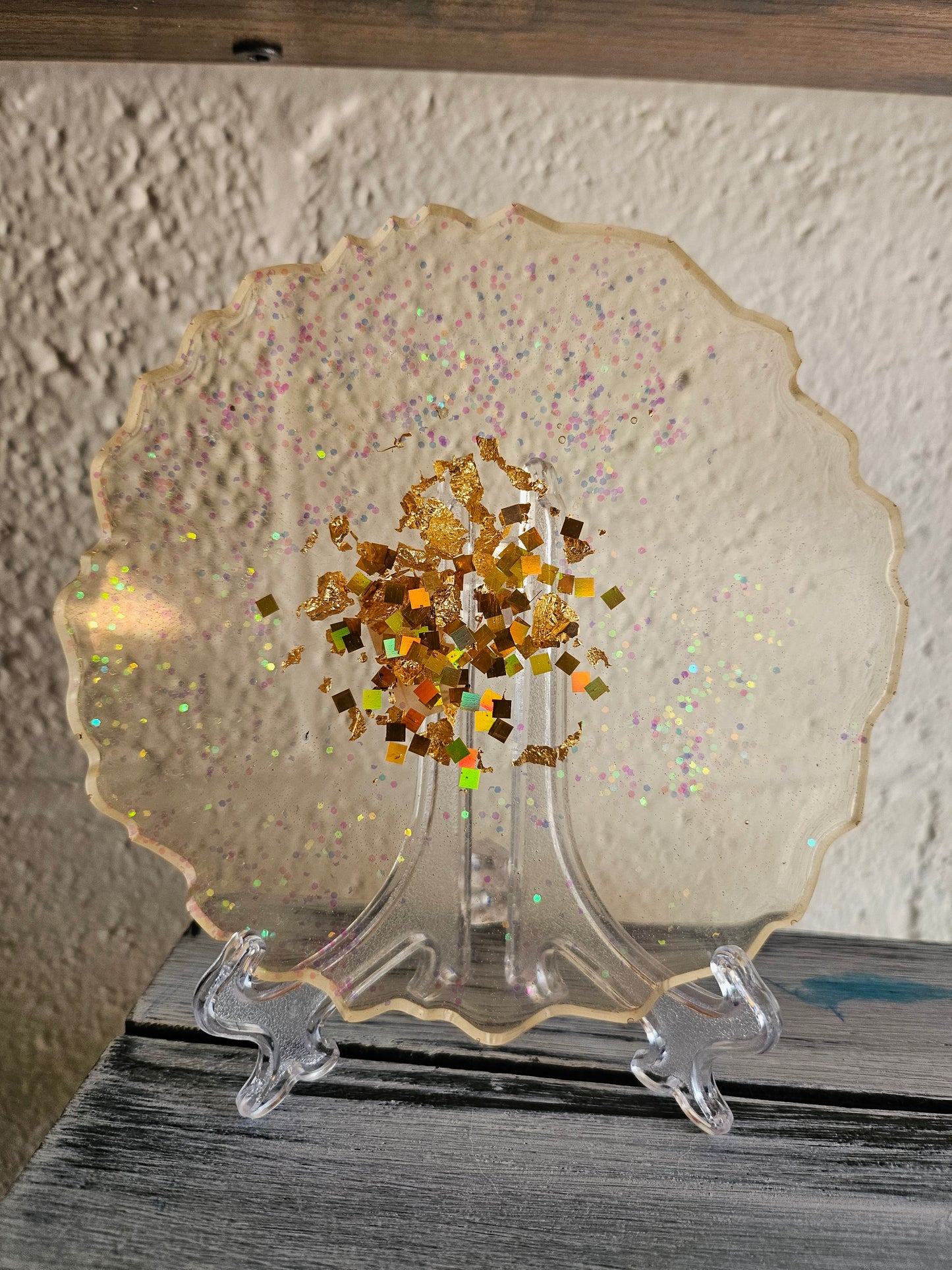 Candle coaster Gold