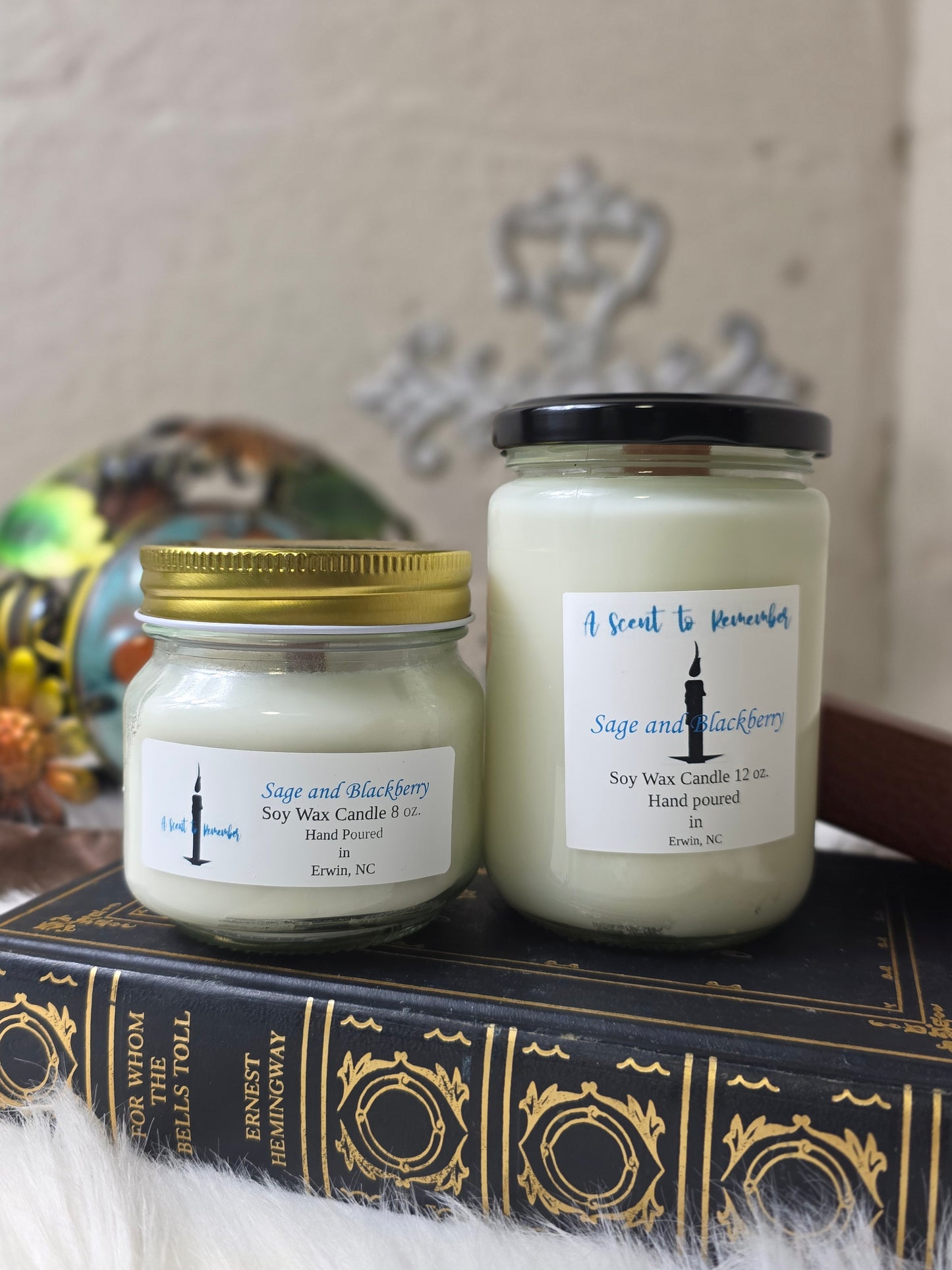 Hand Poured Soy Candles with Wood Wicks Various Sizes